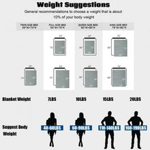 Load image into Gallery viewer, 10 lbs Premium Cooling Heavy Weighted Blanket-Blue