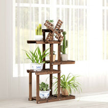 Load image into Gallery viewer, Wood Plant Stand 5 Tier Shelf Multiple Space-saving Rack