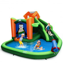 Load image into Gallery viewer, Inflatable Water Park Bouncer with Climbing Wall Splash Pool Water Cannon