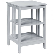 Load image into Gallery viewer, 3-tier Side Table Nightstand with Stable Structure-Gray