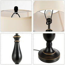 Load image into Gallery viewer, 3 pcs Brushed Nickel Lamp Set-Black