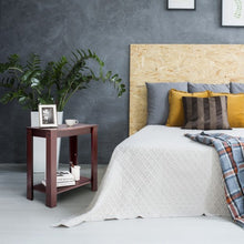 Load image into Gallery viewer, Espresso Wooden Sofa End Table Side Table
