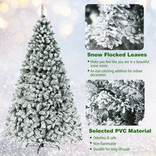 Load image into Gallery viewer, Pre-Lit Premium Snow Flocked Hinged Artificial Christmas Tree-9'