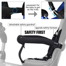 Load image into Gallery viewer, 4-in-1 Kids Tricycle with Adjustable Push Handle-Blue