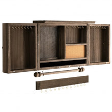 Load image into Gallery viewer, Vintage Wood Wall Mounted Jewelry Organizer Barndoor Decor Jewelry Holder Box