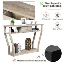 Load image into Gallery viewer, Modern Sofa Accent Table with Drawer-Gray