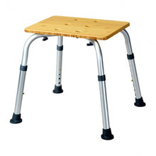 Load image into Gallery viewer, Square Shaped Bamboo Bath Seat Shower Chair