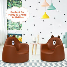 Load image into Gallery viewer, Kids Cartoon Sofa Seat Toddler Children Armchair Couch-Brown