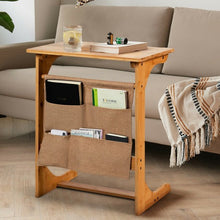 Load image into Gallery viewer, Bamboo Sofa Table End Table Bedside Table with Storage Bag