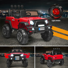 Load image into Gallery viewer, 12V Kids Spring Suspension Ride On Truck-Red