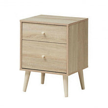 Load image into Gallery viewer, 2-Drawer Nightstand Beside End Side Table with Rubber Legs