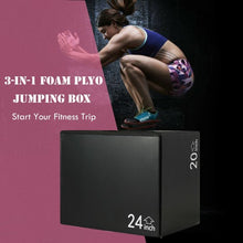 Load image into Gallery viewer, Fitness 3 in 1 Foam Jumping Box Plyometric Box for Jump Training