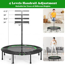Load image into Gallery viewer, 47" Folding Trampoline Fitness Exercise Rebound with Handle for Adults and Kids-Green