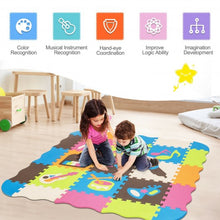 Load image into Gallery viewer, 125 Pieces Baby Foam Interlocking Play Mat with Fence Instruments Styles