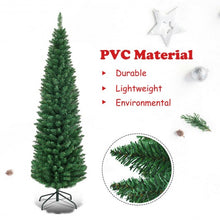 Load image into Gallery viewer, PVC Artificial Slim Pencil Christmas Tree-5'