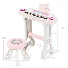 Load image into Gallery viewer, 37-key Kids Electronic Piano Keyboard Playset-Pink