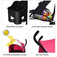 Load image into Gallery viewer, Foldable Lightweight Baby Infant Travel Umbrella Stroller-Pink