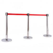 Load image into Gallery viewer, 6 Pcs Crowd Control Barrier Stanchion Posts Queue Belt
