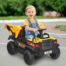 Load image into Gallery viewer, 12V Battery Kids Ride On Dump Truck with Electric Bucket