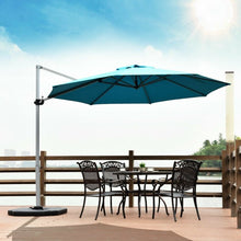 Load image into Gallery viewer, 11' Patio Offset Cantilever Umbrella 360° Rotation Aluminum Tilt-Blue