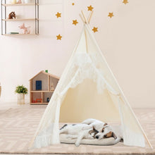 Load image into Gallery viewer, Kids Lace Teepee Tent Folding Children Playhouse W/Bag