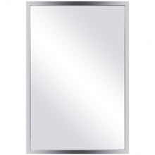 Load image into Gallery viewer, Stainless Steel Frame Floating Glass Rectangular Wall Mirror-36"