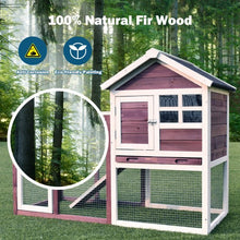 Load image into Gallery viewer, Outdoor Wooden Rabbit hutch-White