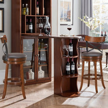Load image into Gallery viewer, Set of 2 Bar Stools 360-Degree Swivel Dining Bar Chairs with Rubber Wood Legs-29.5 inch