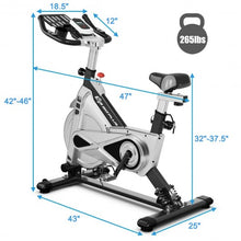 Load image into Gallery viewer, Stationary Silent Belt Adjustable Exercise Bike w/ Phone Holder & Electronic-BK