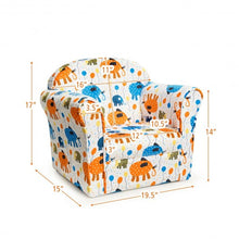 Load image into Gallery viewer, Kids Elephant Upholstered Sofa with Armrest