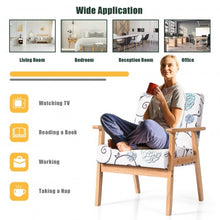Load image into Gallery viewer, Modern Accent Armchair Fabric Lounge Chair with Rubber Wood Leg-White