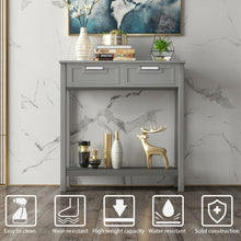 Load image into Gallery viewer, 2 Drawers Accent Console Entryway Storage Shelf-Gray