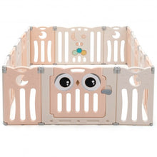 Load image into Gallery viewer, 16-Panel Baby Activity Center Play Yard with Lock Door -Pink