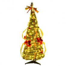 Load image into Gallery viewer, 4 Ft Pre-lit Spruce Christmas Tree with Bows and Ribbon