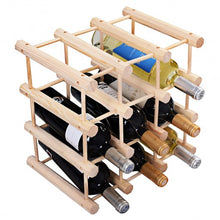 Load image into Gallery viewer, Wooden Bottle Rack Wine Holder for 12 Bottles