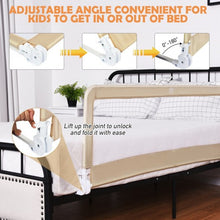 Load image into Gallery viewer, 59" Breathable Baby Children Toddlers Bed Rail Guard-Beige