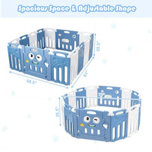 Load image into Gallery viewer, 14-Panel Foldable Baby Playpen Kids Activity Centre-Blue