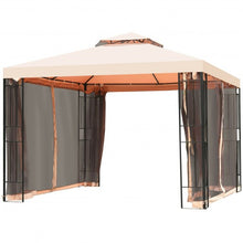 Load image into Gallery viewer, 10 x 10 ft 2 Tier Vented Metal Gazebo Canopy with Mosquito Netting