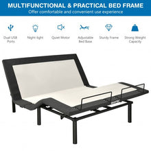 Load image into Gallery viewer, Queen Size Adjustable Bed Base Electric Bed Frame with Massage Modes
