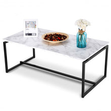 Load image into Gallery viewer, Accent Modern Coffee Tea Table for Living Room with Metal Frame-White