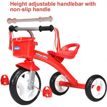 Load image into Gallery viewer, Kids Tricycle Rider with Adjustable Seat-Red