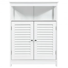 Load image into Gallery viewer, Wood Freestanding Bathroom Storage Cabinet with Double Shutter Door-White