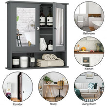 Load image into Gallery viewer, Bathroom Wall Mount Mirror Cabinet Organizer-Gray