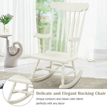 Load image into Gallery viewer, Solid Wood Porch Glossy Finish Rocking Chair-White