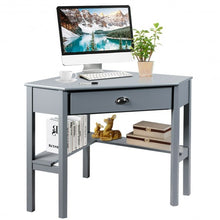 Load image into Gallery viewer, Corner Wooden PC Laptop Computer Desk-Gray