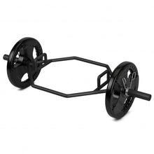 Load image into Gallery viewer, 56" Olympic Hexagon Deadlift Trap Bar with Folding Grips Powerlifting-Black
