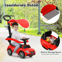 Load image into Gallery viewer, 3-in-1 Mercedes Benz Ride-on Toddler Sliding Car-Red