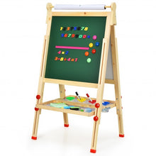 Load image into Gallery viewer, Kids Art Easel with Paper Roll Double-Sided Regulable Drawing Easel Plank