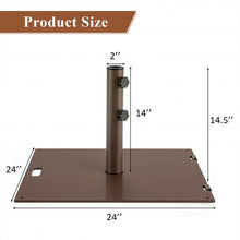 Load image into Gallery viewer, Portable 50 lbs Umbrella Base Stand with Handle and Wheels for Patio Square