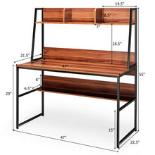 Load image into Gallery viewer, 47" Computer Desk Writing Study Table Workstation-Coffee